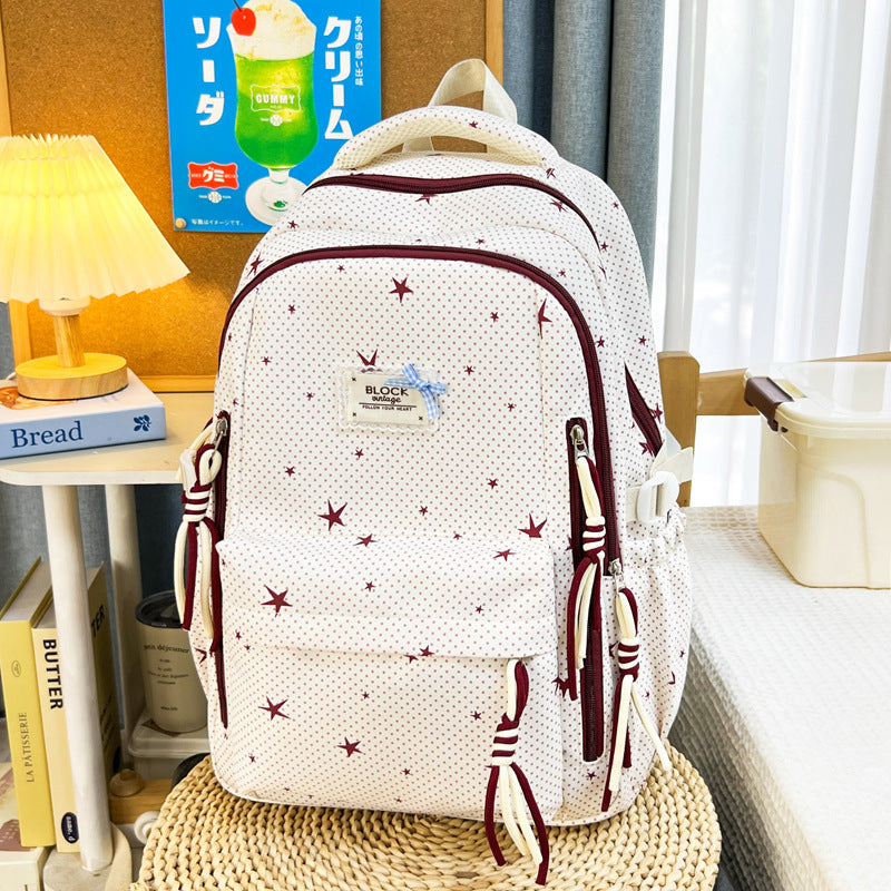 Stylish Star-Embellished Multi-Functional Backpack Kalsten