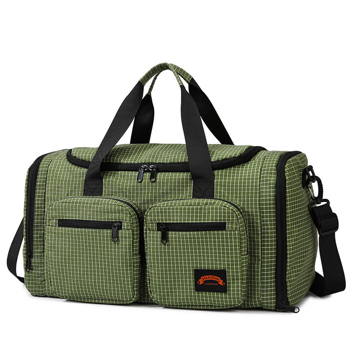 Versatile Checkered Gym Duffle Bag Kalsten