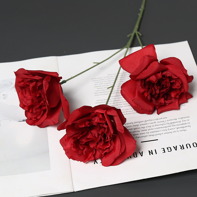 Elegant Faux Peony Stem for Home Decor Display