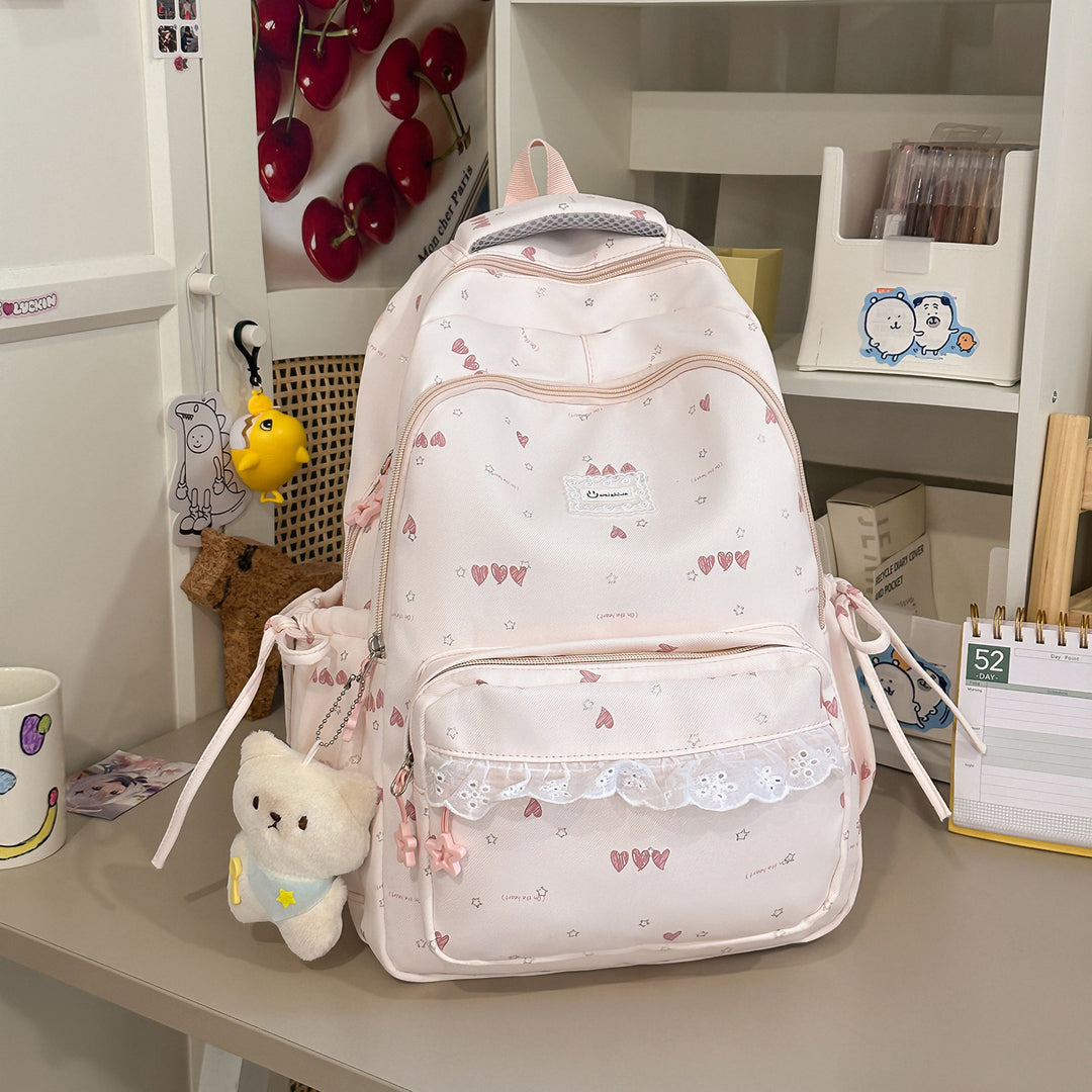 Cute Illustrated Multi-Compartment Backpack Kalsten