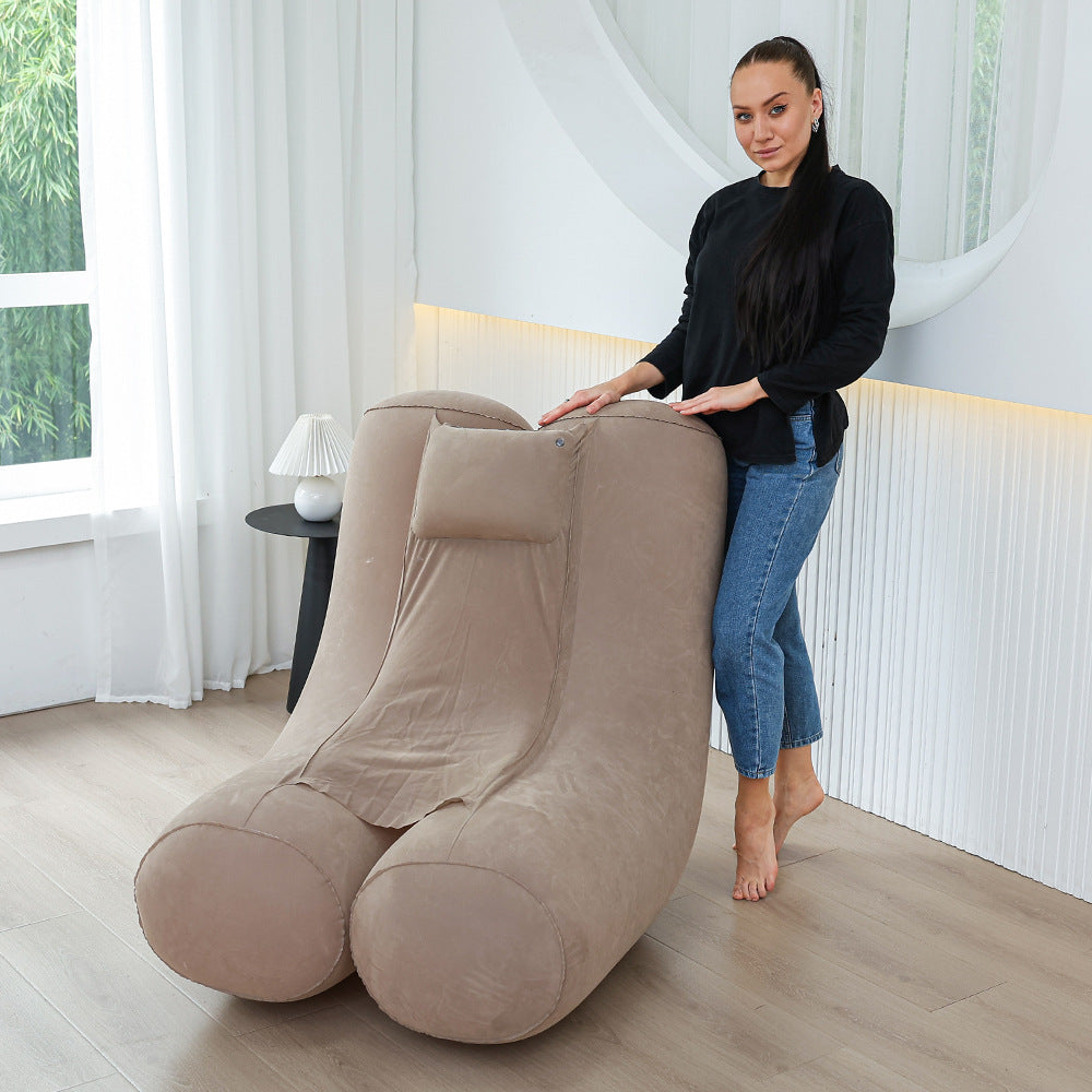 Women's Ergonomic Inflatable Relax Lounger with Headrest Kalsten