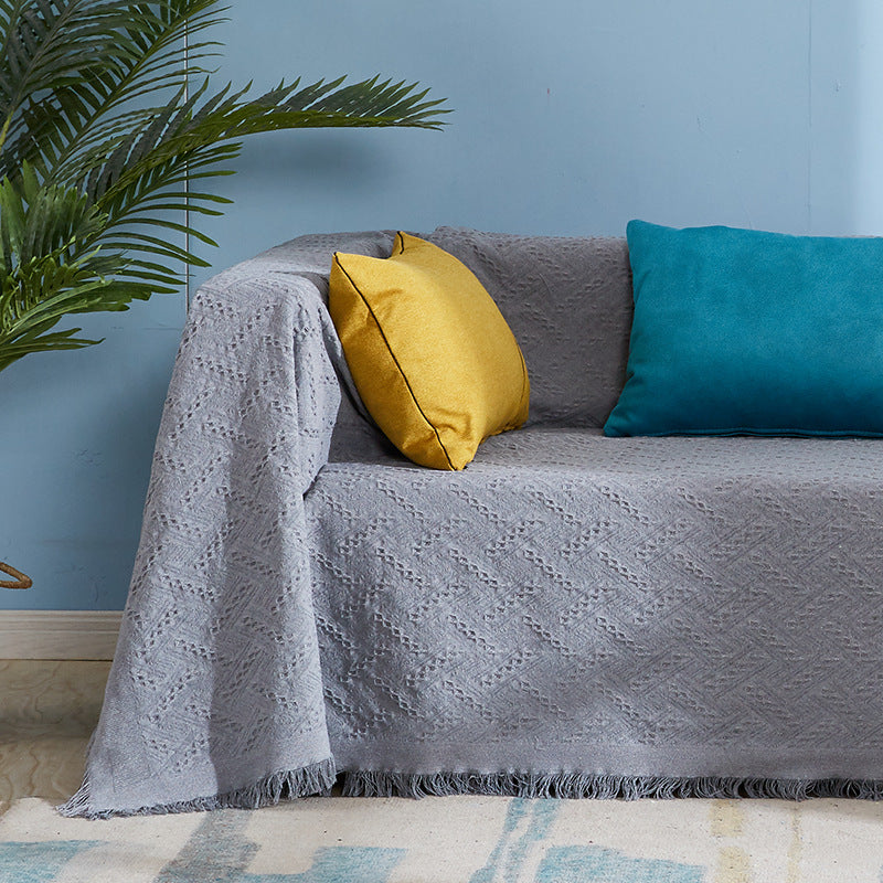 Textured Sofa Throw Blanket