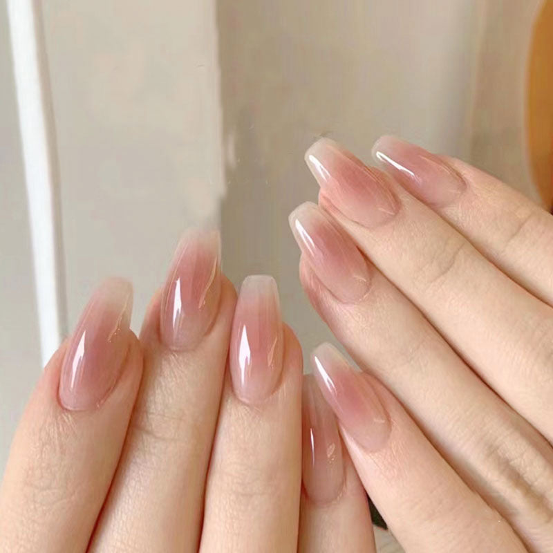 Glossy Long Coffin Press-On Nails