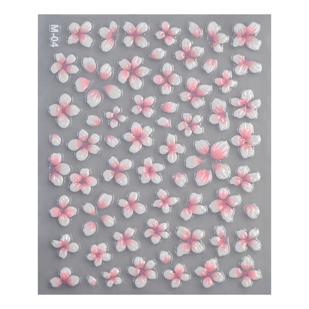 Floral Art Design Nail Stickers