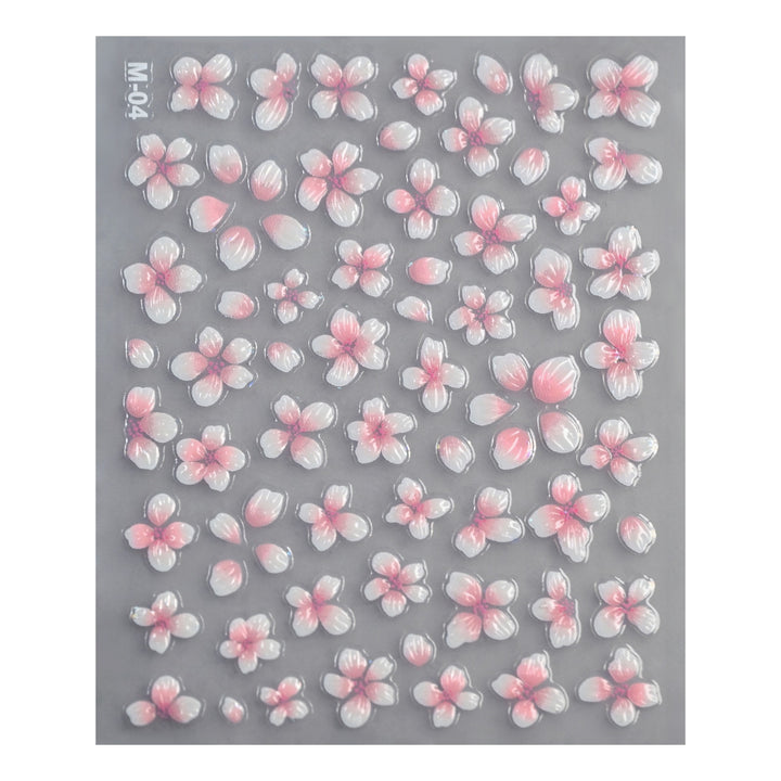 Floral Art Design Nail Stickers