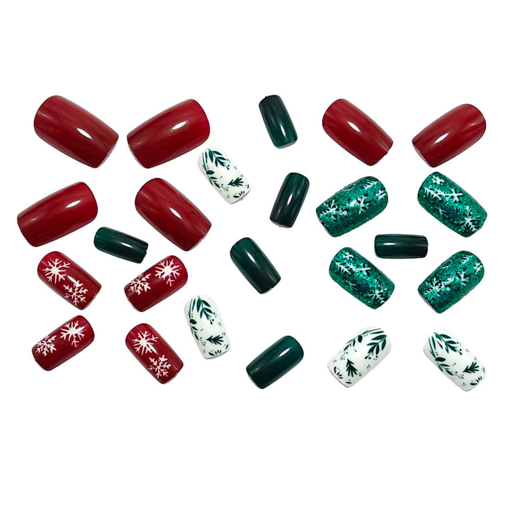 Artificial Nails in Festive Winter Design Kalsten