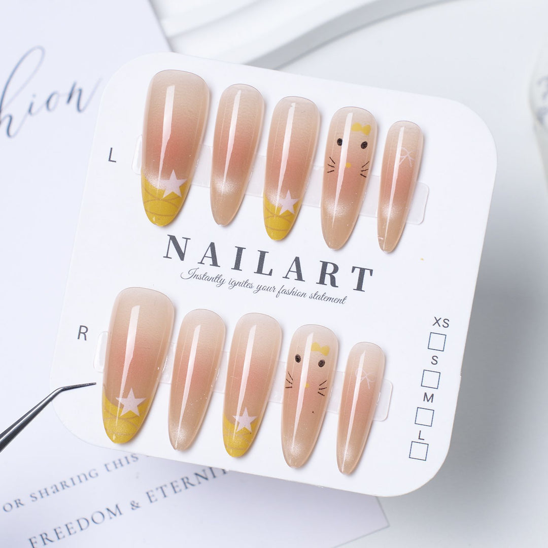 Press-On Nail Art Set with Elegant Leopard Design Kalsten