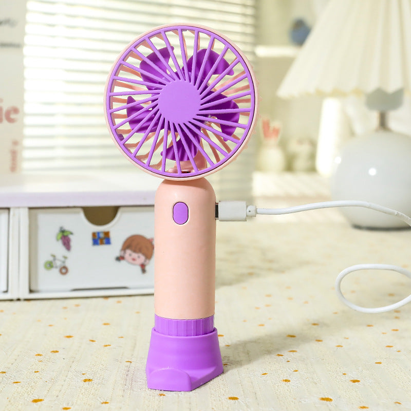 Women's Portable Hand Fan with USB Charging Station Kalsten