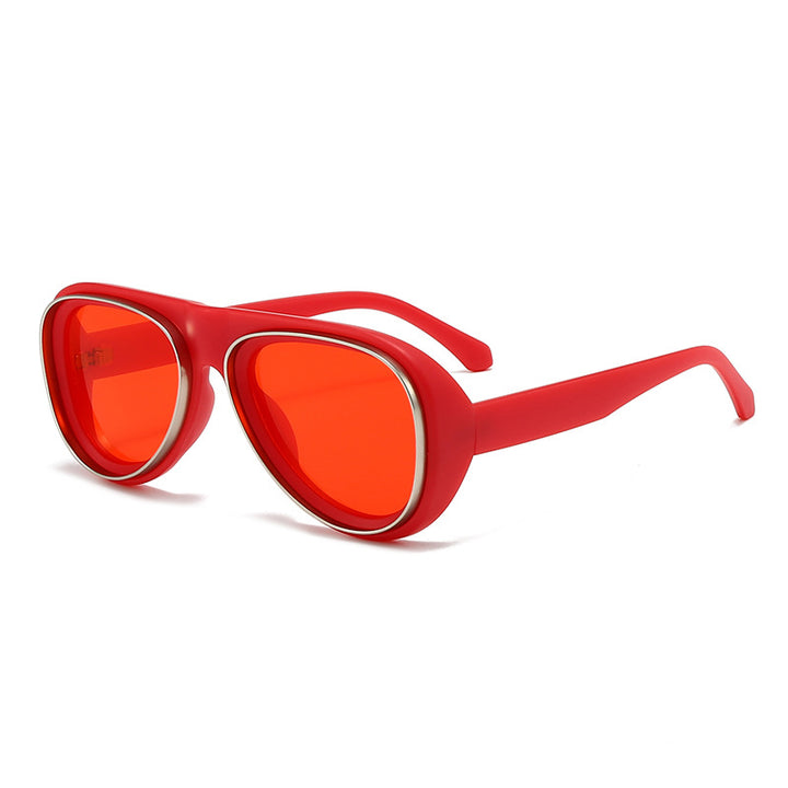 Women's fashionable retro sunglasses with wide frame Kalsten