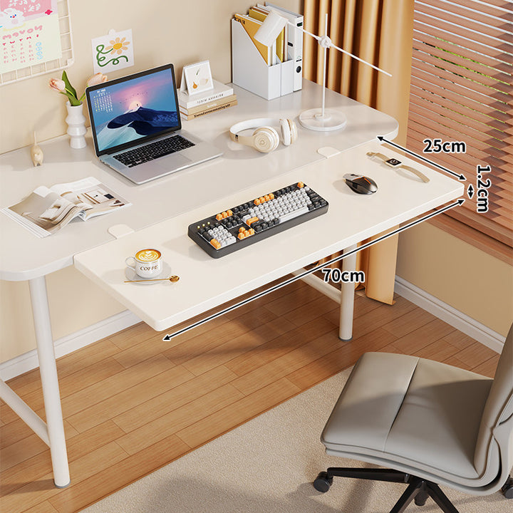 Long Under-Desk Pull-Out Sliding Keyboard and Work Surface Shelf