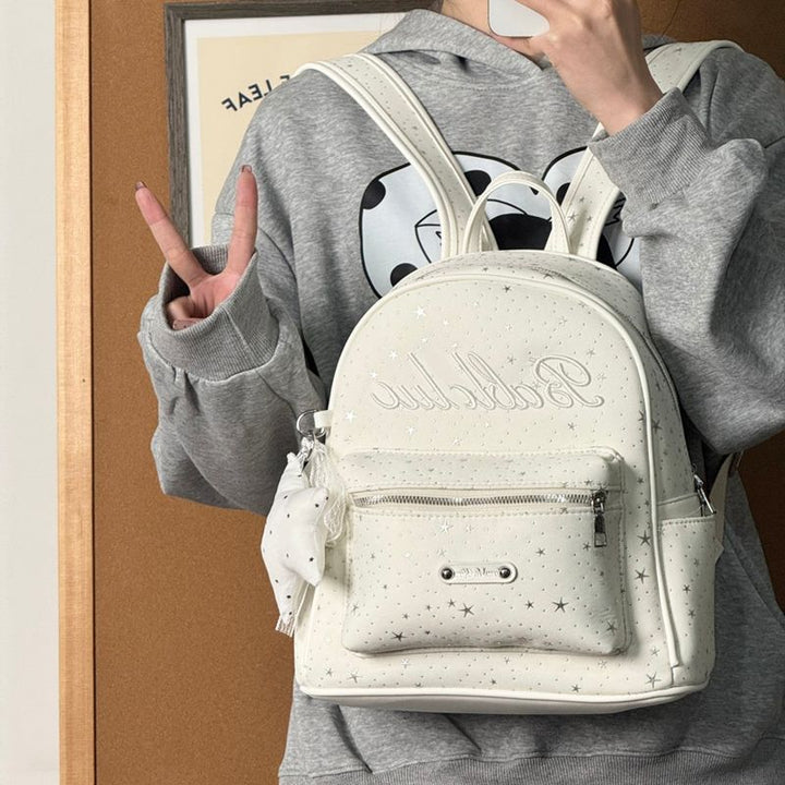 Decorative Star-Pattern Mini Backpack Kalsten