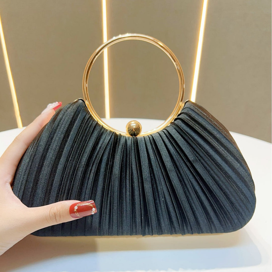 Luxurious Pleated Evening Clutch