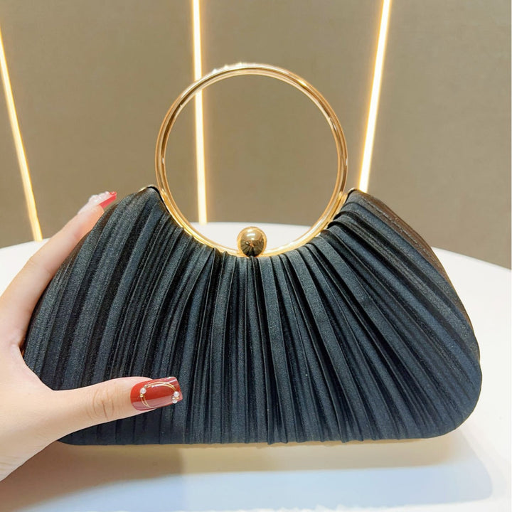 Luxurious Pleated Evening Clutch