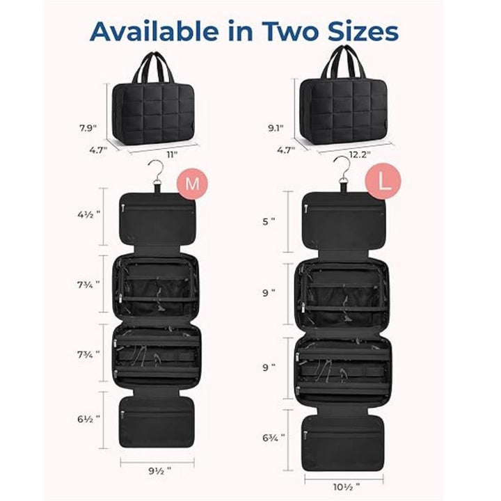 Padded cosmetic organizer bag with practical hanging system Kalsten