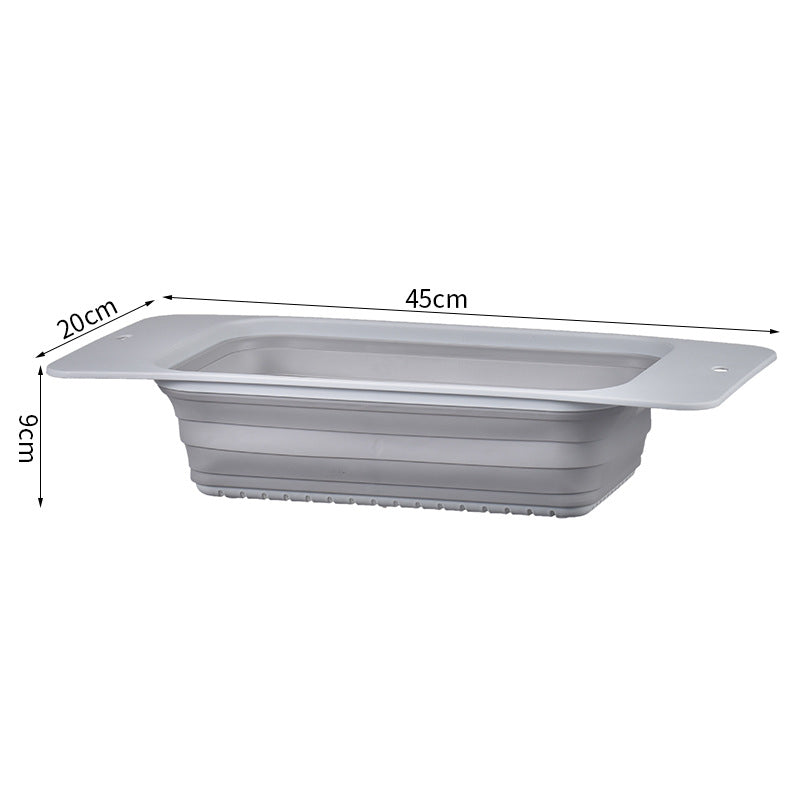 Foldable Silicone Draining Bowl with Strainer Insert and Handles