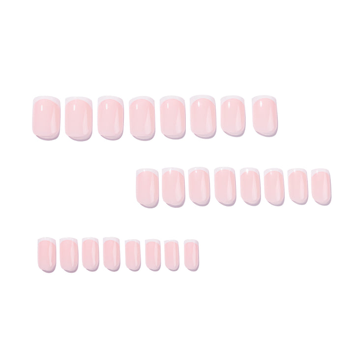 Elegant high-gloss nail art with French design Kalsten