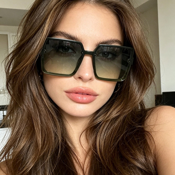 Women's square sunglasses with retro-inspired design and soft lenses Kalsten