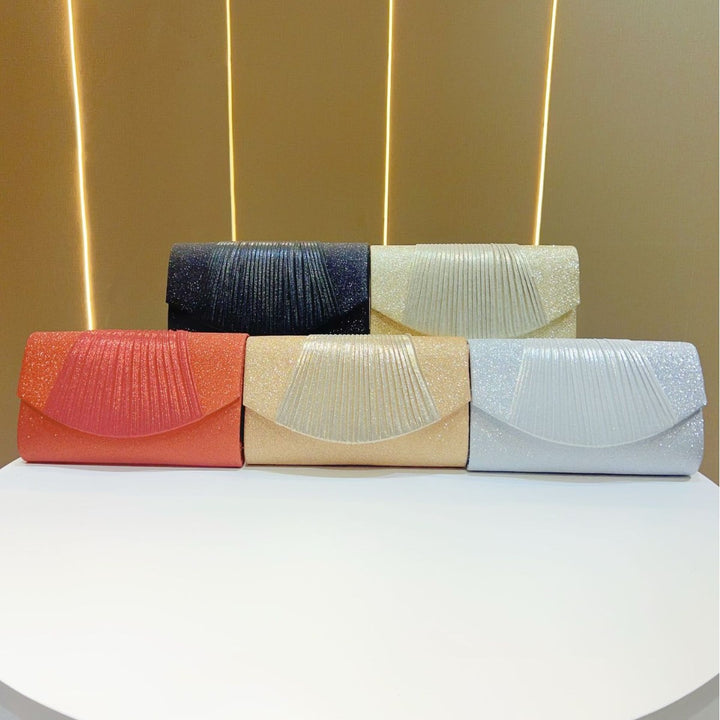 Glamorous Pleated Evening Clutch