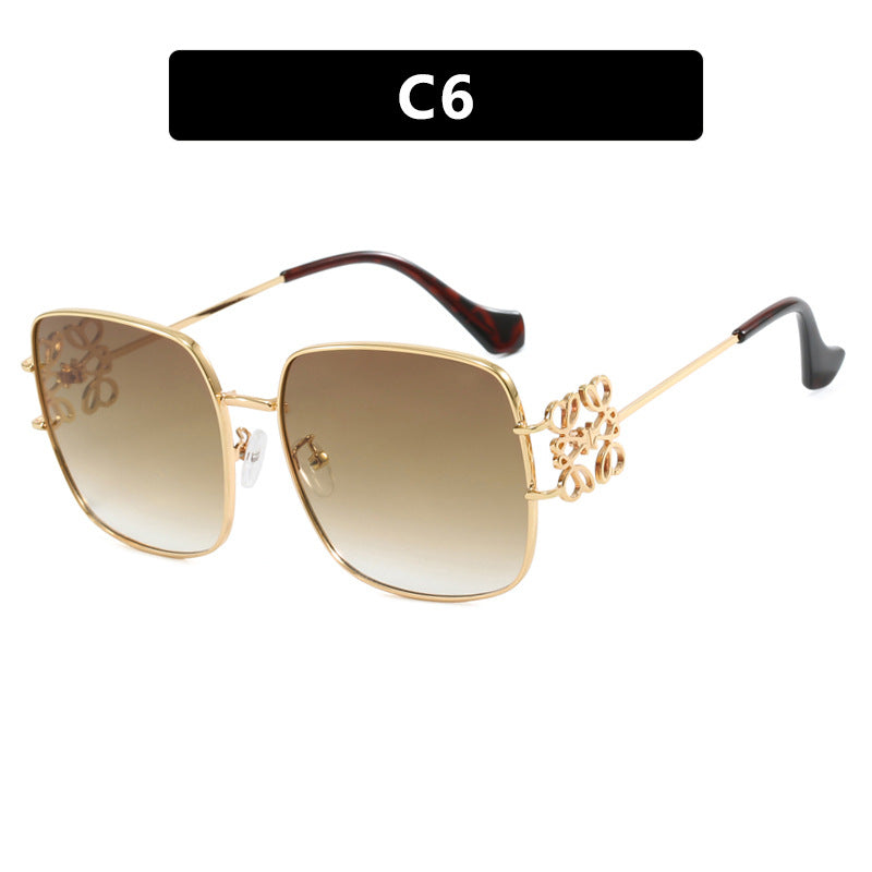 Ladies square sunglasses with delicate design and luxurious metal frame Kalsten