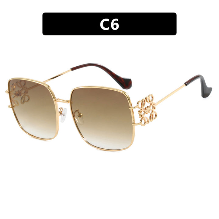 Ladies square sunglasses with delicate design and luxurious metal frame Kalsten
