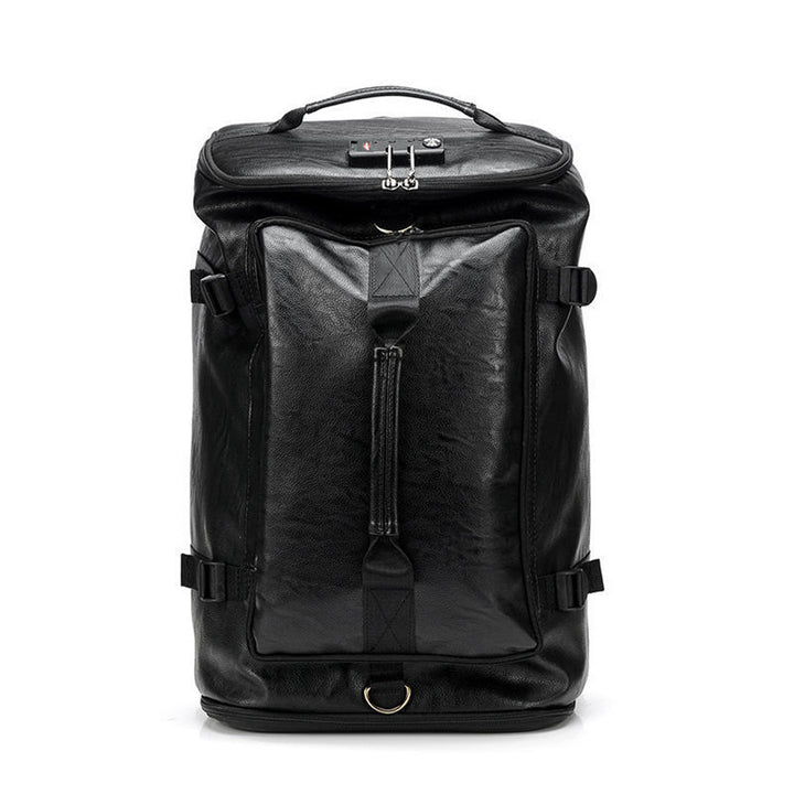 Premium Leather Rolltop Backpack