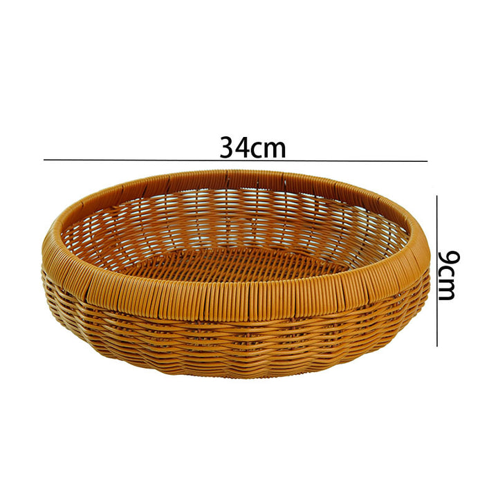 Women's round basket made of braided material Kalsten
