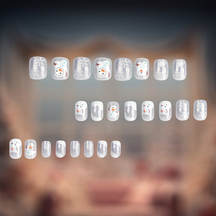 Artful Nail Art with Snow and Christmas Motifs Kalsten