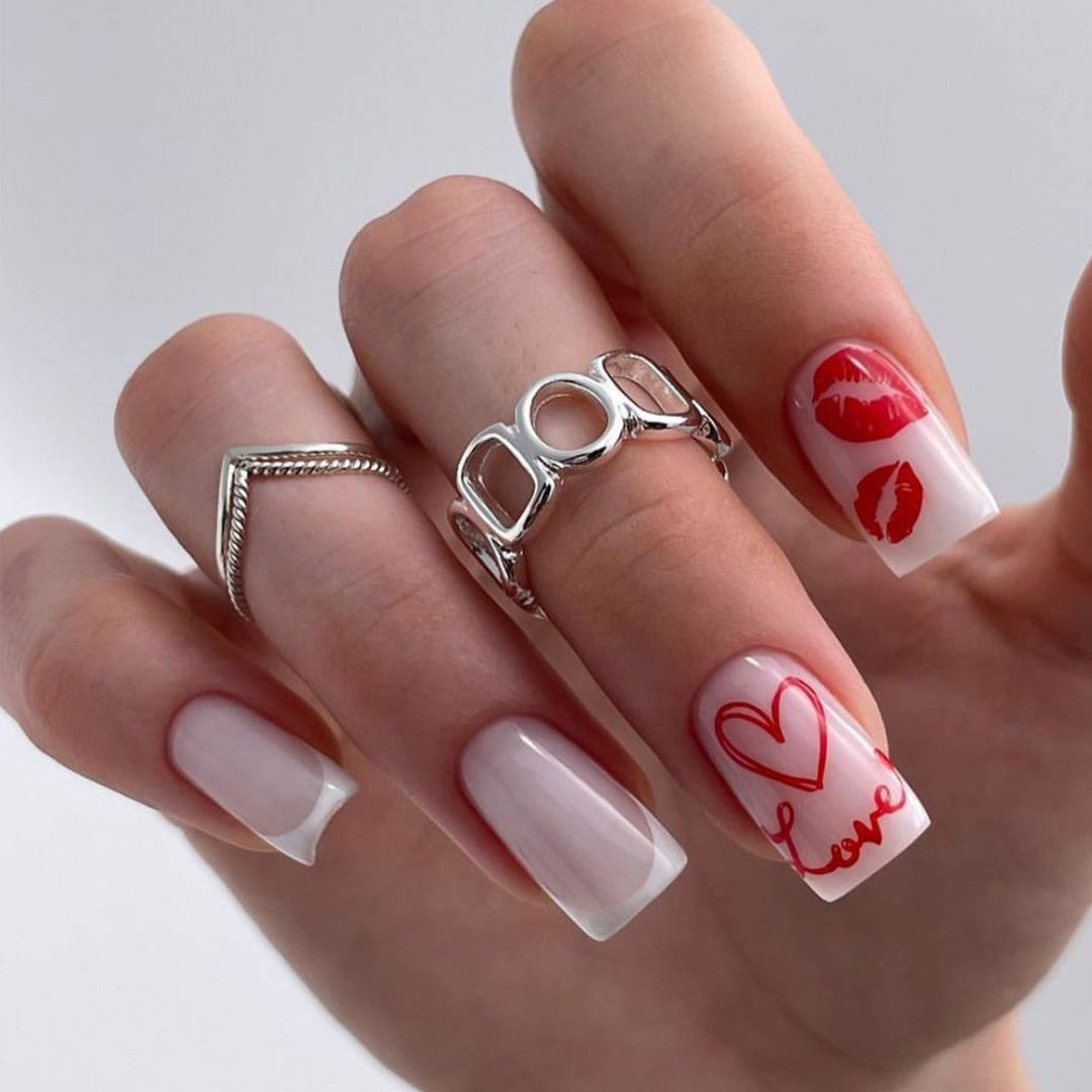 Romantic Love-Themed Nail Art Extensions Kalsten