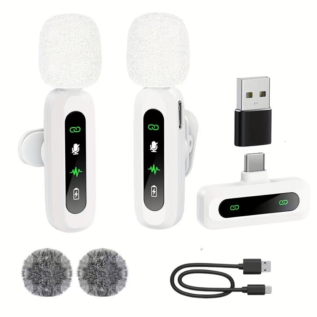 Wireless Lavalier Microphone with High-Sensitivity Audio Recording Kalsten