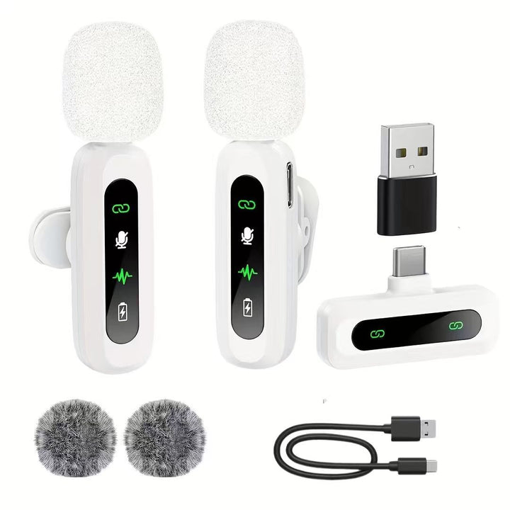 Wireless Lavalier Microphone with High-Sensitivity Audio Recording Kalsten