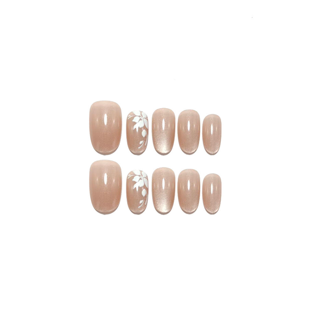 Artificial nails with elegant flower decoration Kalsten