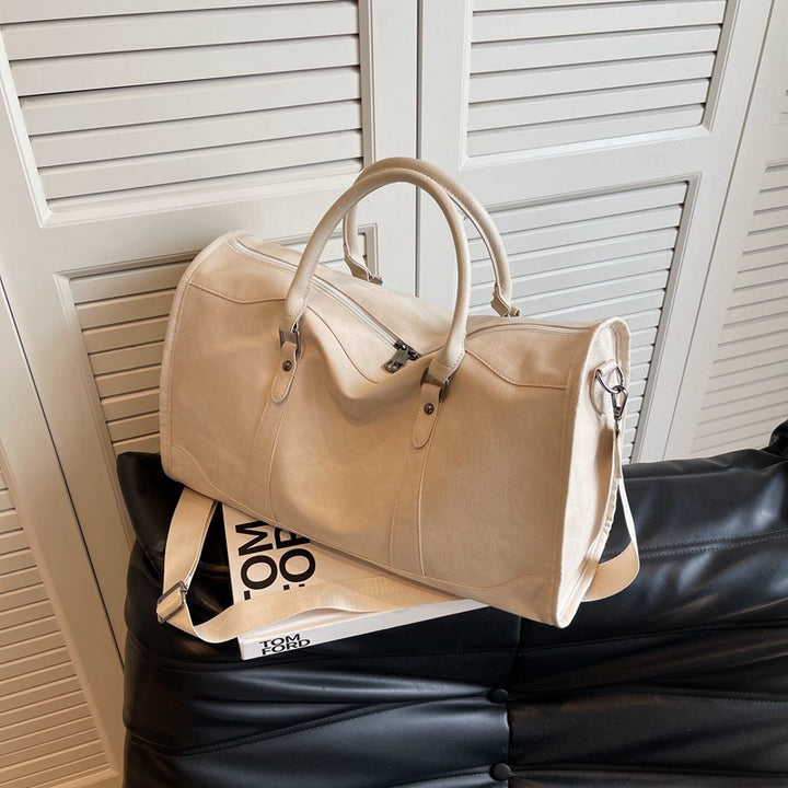 Luxurious Leather Travel Duffle Bag Kalsten