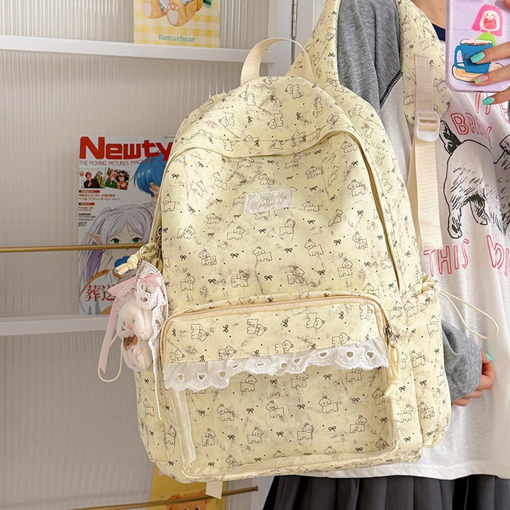 Cute Cartoon-Themed Transparent Backpack Kalsten