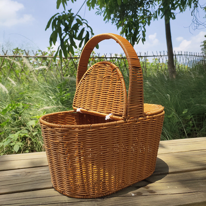 Elegant Woven Picnic Basket Kalsten