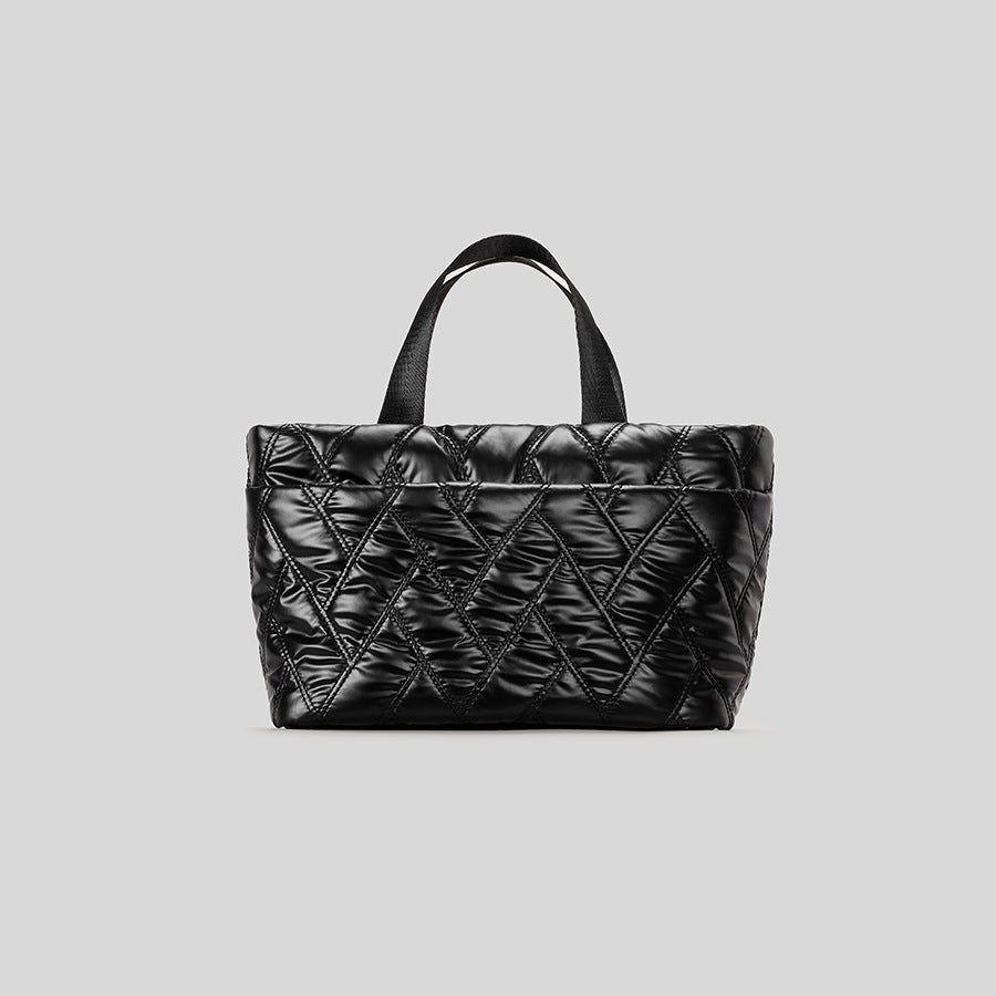 Quilted Metallic Tote Bag