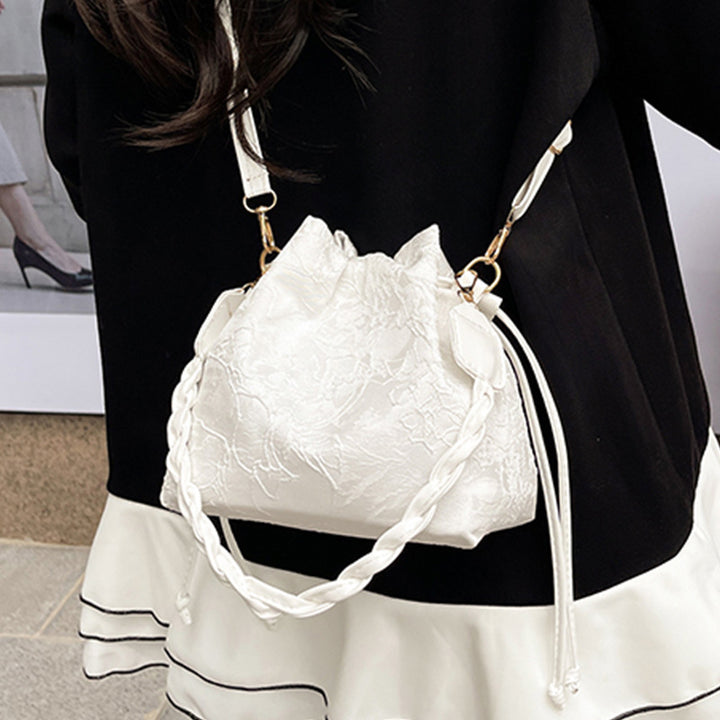 Elegant Satin Drawstring Handbag