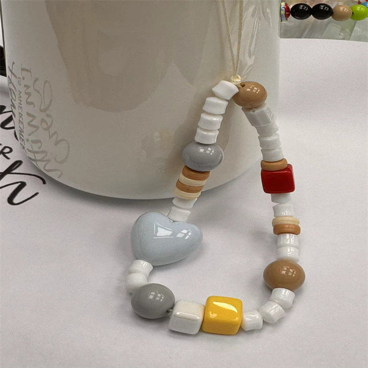 Colorful Beaded Charm Pendant Necklace Kalsten