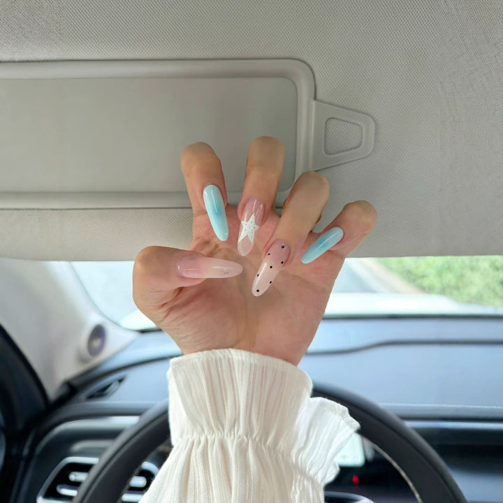 Artistic Press-On Nails with Unique Patterns