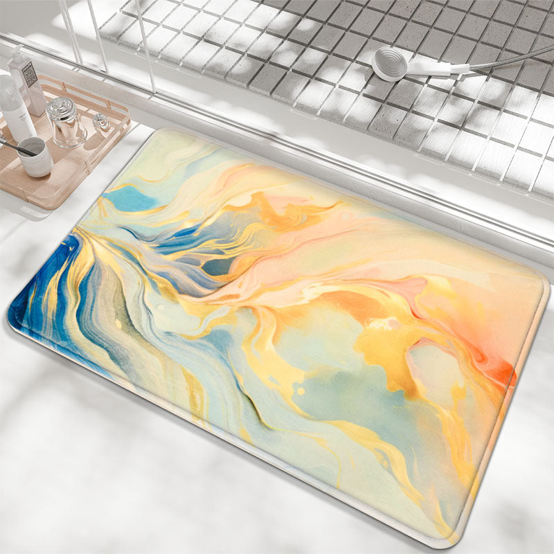 Abstract Marble Design Bath Mat Kalsten