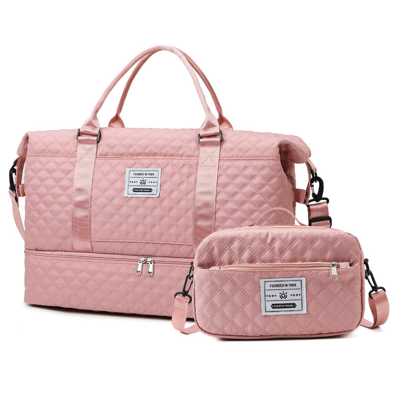 Quilted Multi-Pocket Travel Duffle Kalsten