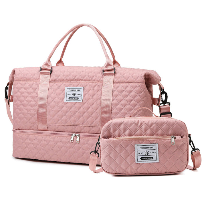 Quilted Multi-Pocket Travel Duffle Kalsten