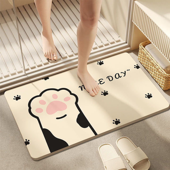 Cartoon Dog-Themed Bath Mat Kalsten