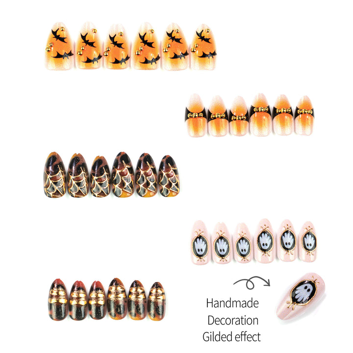Halloween-Themed Press-On Nail Art Set 1790738812