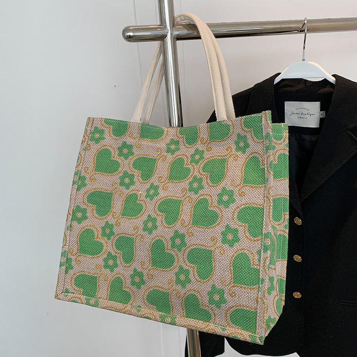 Casual Heart Pattern Tote Bag