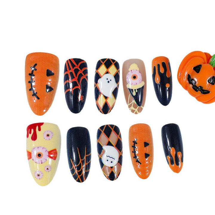 Halloween Nail Art Set with Spooky Designs and Gliding Design Kalsten