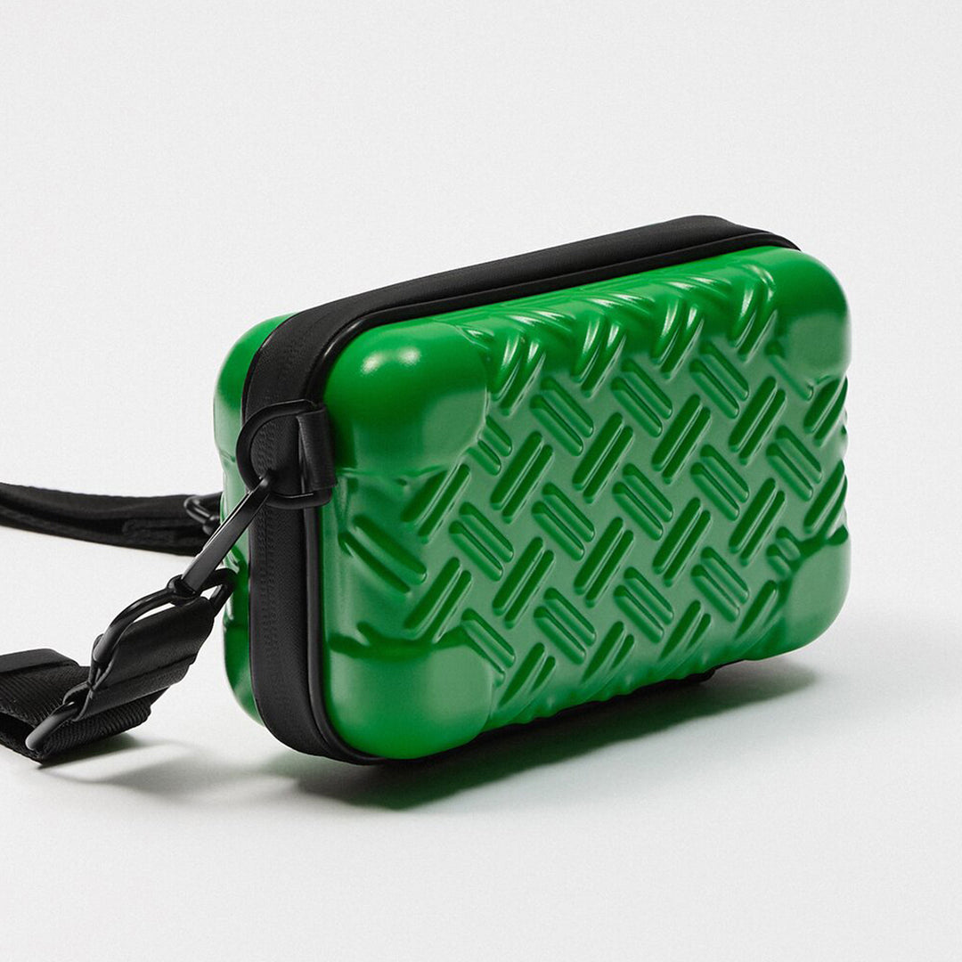 Unisex Textured Hard Shell Crossbody Bag Kalsten