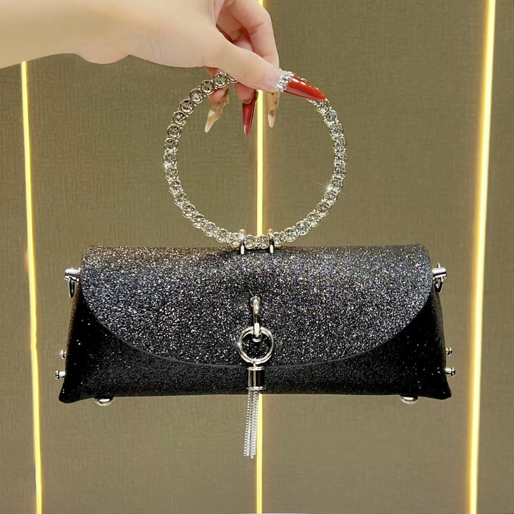 Sparkling Rhinestone-Handled Evening Clutch