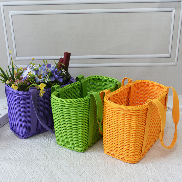 Stylish Woven Market Tote Kalsten