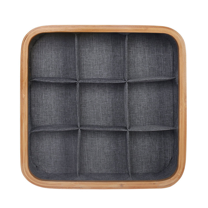 Multifunctional storage bowl made of bamboo and textile Kalsten