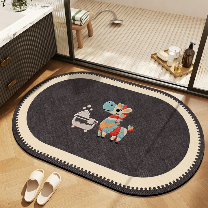 Playful Zoo-Themed Bathroom Mat Kalsten